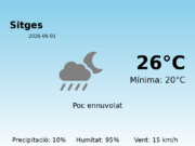 El temps a Sitges avui, 1 de Juny de 2026
