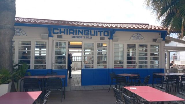 Imatge de l'entrada del xiringuito (Sitges)