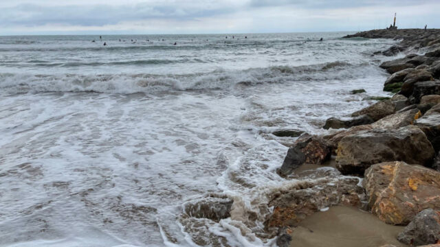 Imatge del platja de les Botigues (Sitges)